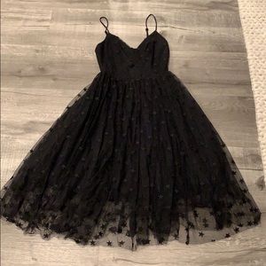 J Crew Black Star Lace Dress
